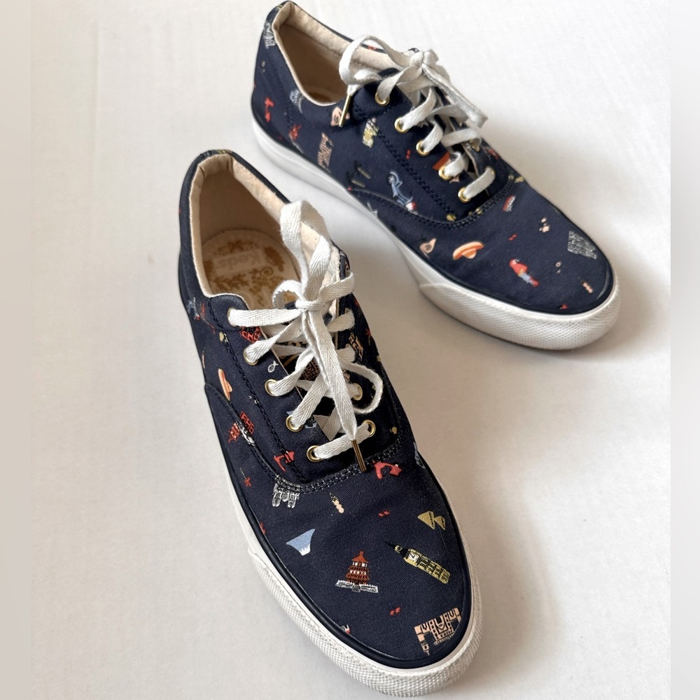 Keds Riffle paper co. Anchor wanderlust patterned sneaker size 8.5
